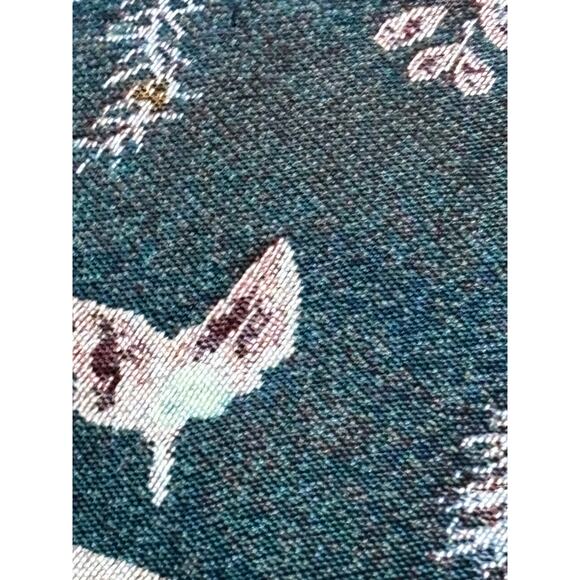 Tapestry Winter Christmas Holiday birds wildlife Cardinal Table Runner 70x13” - Picture 9 of 12